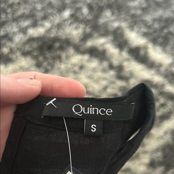 Quince Black Boxy Sleeveless Tank Top - Picture 2 of 4